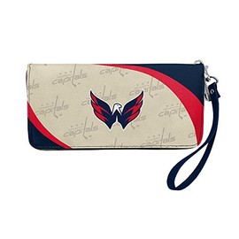 Littlearth Cartera organizadora con cremallera curva para mujer, Color del equipo, 8" x 4" x 1"