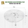 R-kay 4 Pack, 6 Sectional Clear Plastic Serving Trays for