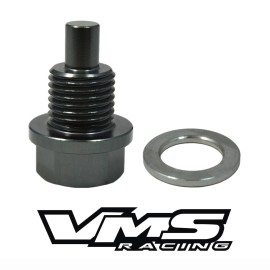 VMS RACING MAGNETIC OIL PAN DRAIN PLUG BOLT + WASHER GUNMETAL FOR FORD MUSTANG