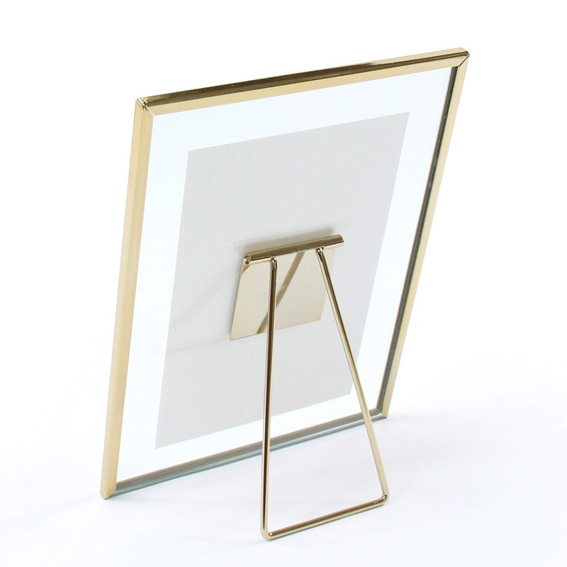 MIMOSA MOMENTS Brass Metal Floating 4x6 Picture Frame