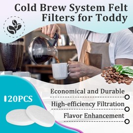 20 filtros de fieltro para Toddy, filtros de café reutilizables compatibles con Toddy, se adapta a filtro de agua de repuesto Nispira y filtro de café Alocs