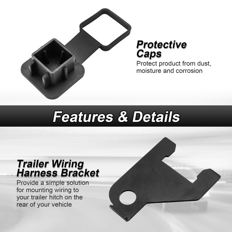 ROMELACK 2" Receiver Rear Trailer Hitch Heavy-Duty Steel Compatible with