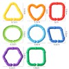 COLVWOFA 50PCS Baby Rings Toy Links Plastic Babies Teething Ring