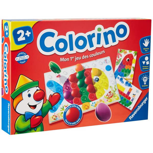Ravensburger - Educational game - Colorino - Colour learning game and handling - Motor skills and creativity - Ages 2 and up - 24011 - French version
