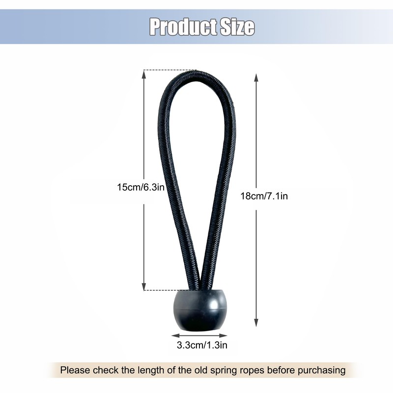 20 PCS Heavy Duty Trampoline Bungee Cords with Balls -