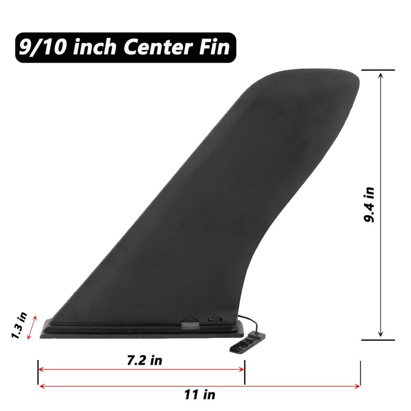 TONLOOEEL Surfing Fins,Inflatable Paddle Board Fins,9/10''SUP Single Center Fin with