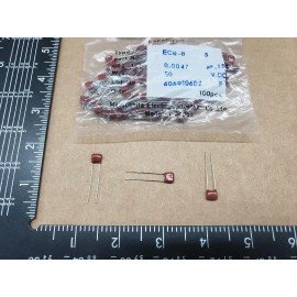 Panasonic (50 pcs) ECQ-B1H472JF  Panasonic, 0.0047uF 50V 5%, Polyester Film Capacitor