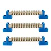 Gorise 3pcs 12 Positions Terminal Bus Bar Terminal Block Brass