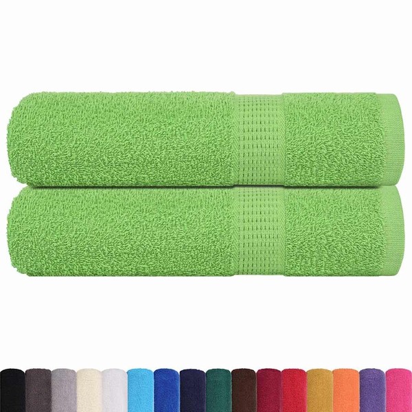 vidaXL Hand Towels, Pack of 2, Apple Green, 50 x