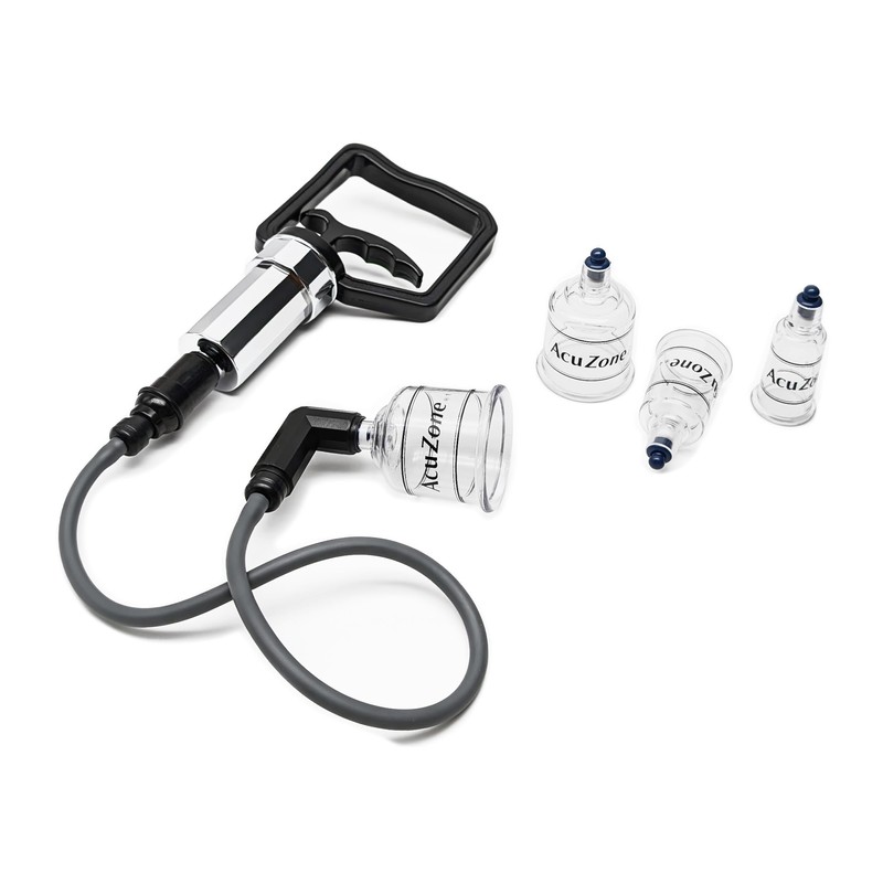 AcuZone Premium 19 Pcs Plastic Cupping Set with Extension Tube