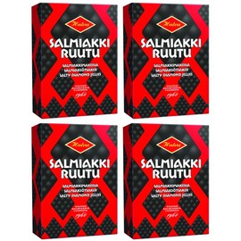 Halva Salmiakkiruutu Salty Diamond Liquorice 4 Boxes of 240 g