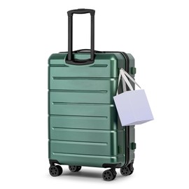 KYME Luggage Sets 2 Piece Suitcase Set Hardshell 20 inch/24 inch Luggage with Spinner Wheels Hardside PC+ABS Checked Large Suitcase with TSA Lock for Women Men Green