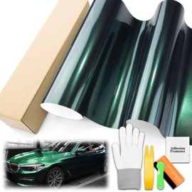 Super Gloss Metallic Midnight Green Automotive Vinyl Wrap Car Vehicle Bubble Free Air Release 24"x60" (2FTx5FT)