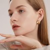 ALEXCRAFT Small Chunky Gold Hoop Earrings Set for Women Cubic