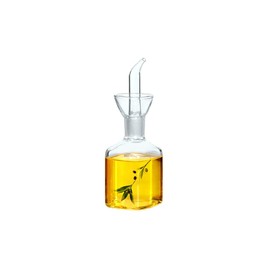 LandHope Oil Bottle Glass Olive Oil Dispenser Bottle Glass Cooking Oil Vinegar Measuring Dispenser With Spout for Kitchen and BBQ (125ml/4.27oz)