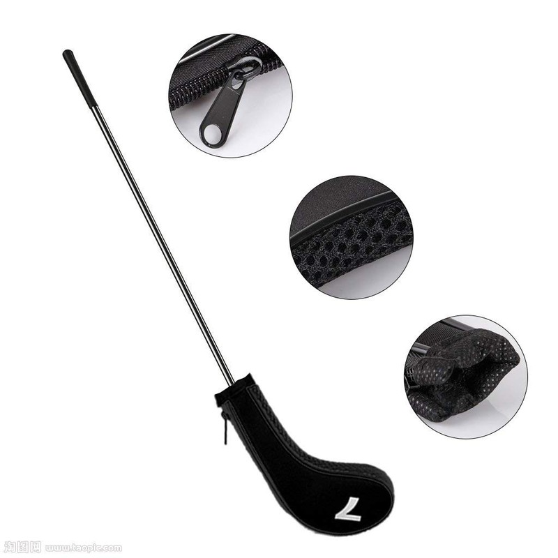 Set of 12 Neoprene Golf Club Iron Head Covers with