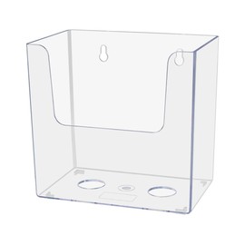 Marketing Holders 4 Pack Brochure Holder Wall Mount or Countertop with Hardware 5.5" Wide Bi Fold Menus Literature Display Box Clear Acrylic Holder for Offices and Retailers