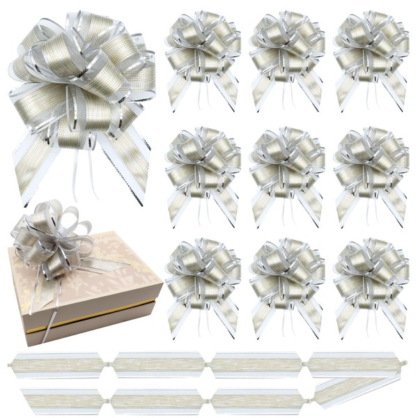12 PCS Pull Bows for Gift Wrapping Ribbon Pull Bow