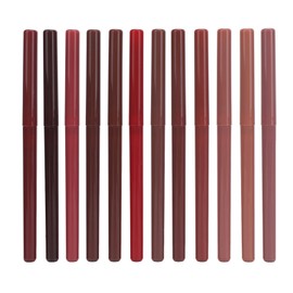 12pcs Lip Liner Set Matte Lip Liners Kit Waterproof Long Lasting Lip Pencil for Women