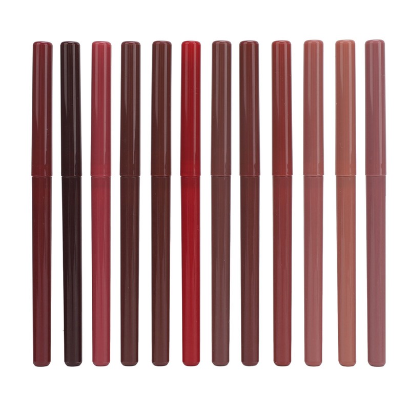 12pcs Lip Liner Set Matte Lip Liners Kit Waterproof Long