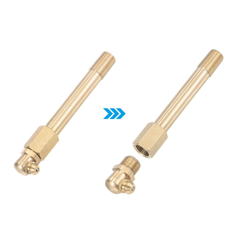 uxcell Brass Straight Grease Fitting G1/8 Thread 85mm Length Hydraulic