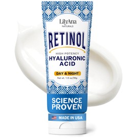 LilyAna Naturals Anti Aging Retinol Face Cream for Women – Wrinkle & Neck Cream for Firming, Retinol Moisturizer for Face with Hyaluronic Acid, Hydrating Night Cream for Fine Lines, Collagen Boost