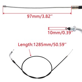 WOOSTAR 50.59" Throttle Cable Replacement for 125cc 150cc 200cc 250cc Water Cooled ATV 4 Wheeler Quad