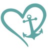 WickedGoodz Die Cut Heart Anchor Decal - Nautical Bumper Sticker