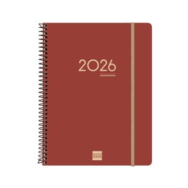 Finocam - Ikon Diary 16 Months 2025 2026 Vertical Week to View September 2025 - December 2026 (16 Months) Bordeaux International