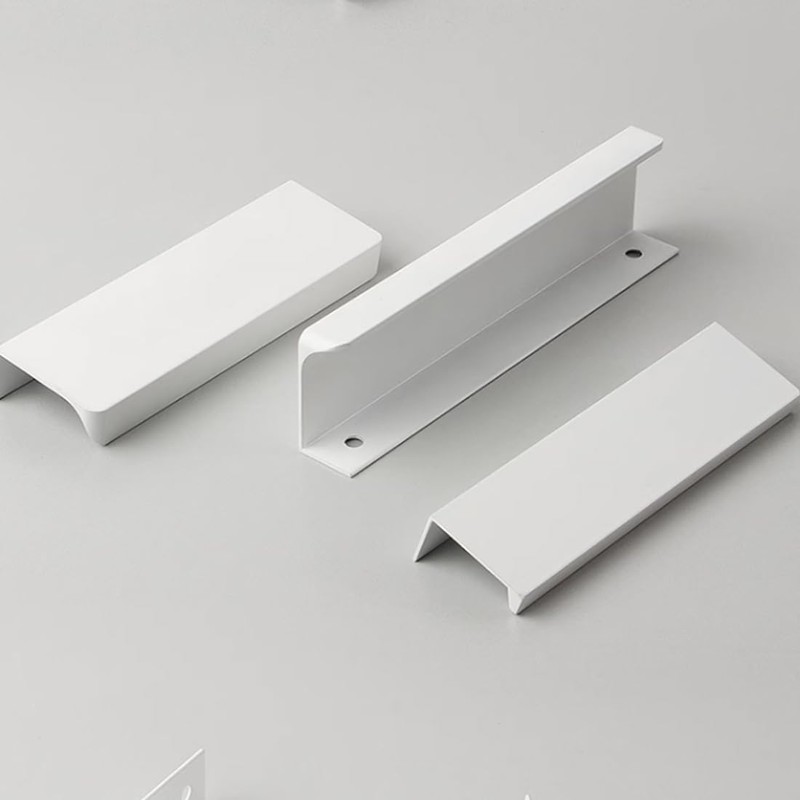 Drawer Pulls,4pcs Finger Edge Pull Concealed Handle Aluminum,Cupboard Handles 80mm