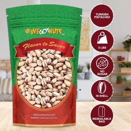 California Pistachios 3 Pounds - Premium Quality Kosher Roasted Pistachios By We Got Nuts - Natural & Healthy Rich Flavor Snack - Whole, & Salted – Air-Tight Resealable Bag Package