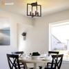Bosomfr Semi Flush Mount 4-Light Black Ceiling Light, Modern Farmhouse