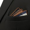 S&W SHLAX&WING Men's Striped Pocket Square, Business Gift, Blue Brown,