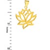 10k Yellow Gold Lotus Flower Pendant
