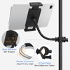 MLEJIAKJ Tablet Holder for Microphone Stand, Smartphone Tablet Microphone Stand