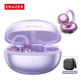 hTC ERAZER XF36 Clip on Earphones, Bluetooth Earphones Audio Wireless Earphones for Music and Phone Calls, Waterproof and Sweatproof, Suitable for Sports - Color: purple