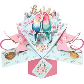 Love Birds Romantic Pop-Up Greeting Card Second Nature 3D Pop Up Cards