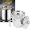 Grease Container 304 Stainless Steel Dustproof Large Capacity Fine Strainer