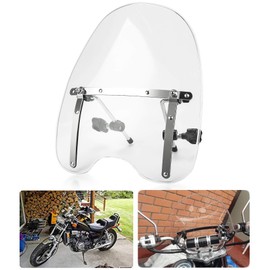 PSLER 18" x 16" Windshield Windscreen for 7/8" and 1" Handlebars (Clear)