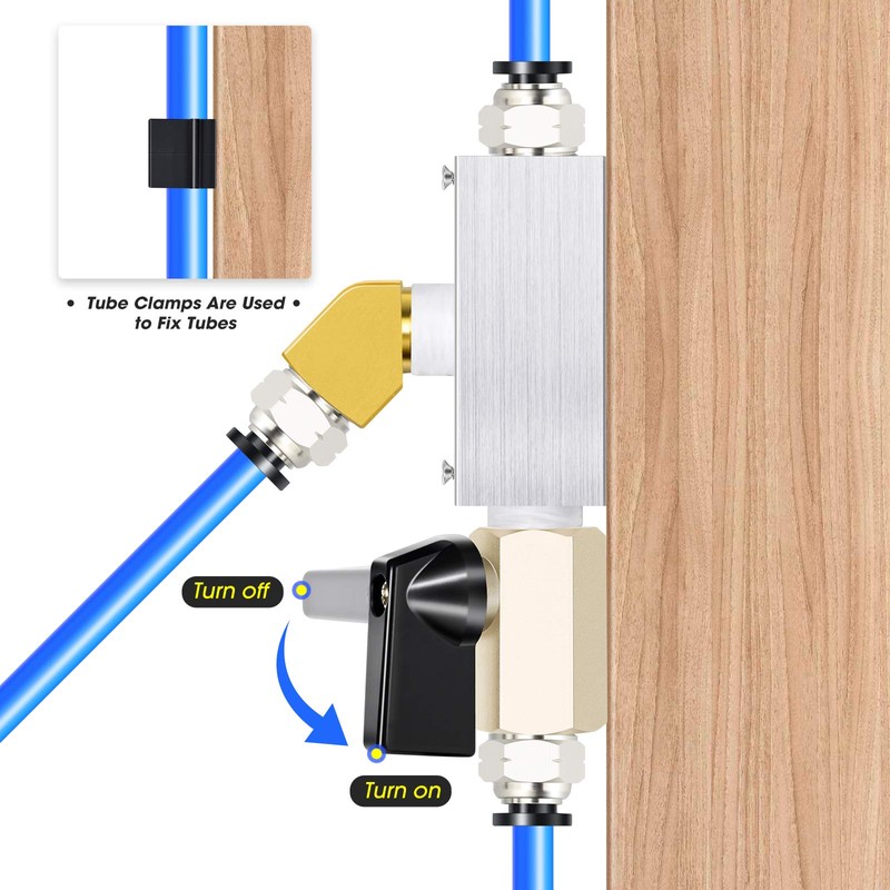 TAILONZ PNEUMATIC Blue 1/4 Inch od 32 Meter 100ft PU