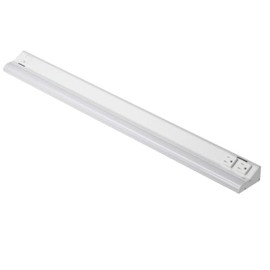 American Lighting 12-Inch LED Courant Undercabinet Light with One Receptacle, 5CCT, White Finish, 120V AC, 7.5W, 430 Lumens, CRI 90, 15 Amp, Ideal for Kitchen, Workspace, Retail Display, Under Shelve
