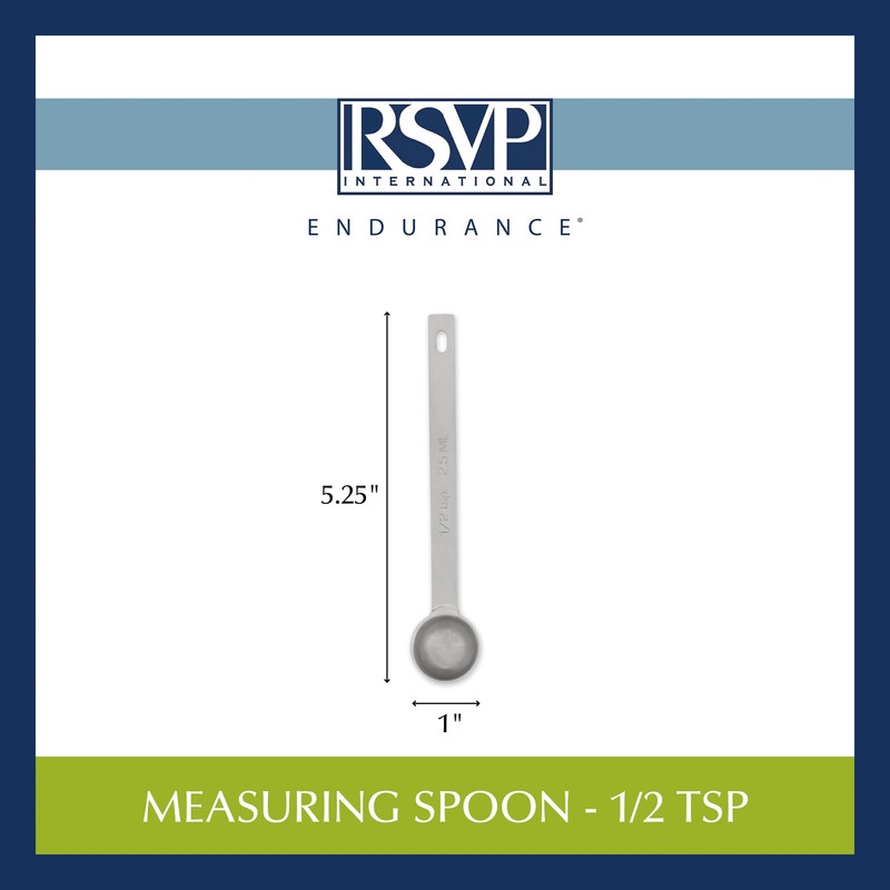 RSVP International Endurance Kitchen Collection Open Stock Measuring Spoon, Stainless