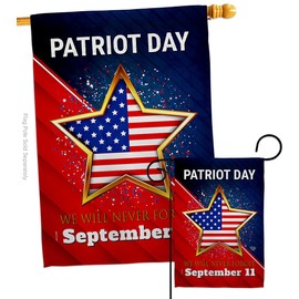 Ornament Collection Never Forget 9/11 Garden House Flag Set Patriot Day World Planet Peace Environment Awareness United State American Decoration Banner Small Yard Gift Double-Sided, Made in USA