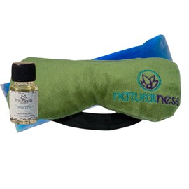 Naturalness - Compresa en forma de antifaz para dolores de cabeza y Migraña (ANTIFAZ VERDE)