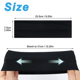 Sularpek Pack of 8 Women's Summer Yoga Headbands, Elastic Headband, Stretchy Cotton Head Band, Sweat Hair Bands, Sports Headband Women for Women Yoga Workout Fitness Headbands (8 Colours)