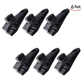 Cisixin Pack of 6 Tarpaulin Holder Clips, Tent Clips, Fixed Tent Clips, Multifunctional Tent Clips, Windproof Awning Clips for Camping, Garden, Tarpaulins, Shade Cloth