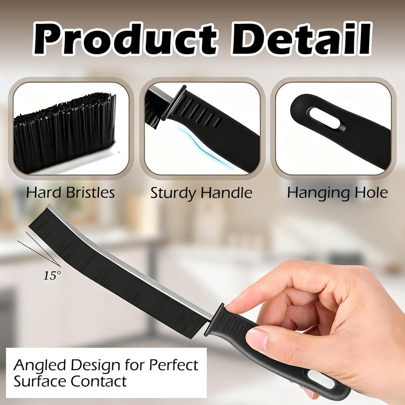 6 Pcs Cleaning Brush, Multifunctional Cleaning Tool, Hard Bristle Crevice