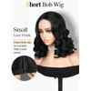 FANCEE Loose Wavy Wigs Bouncy Short Curly Bob Wig with