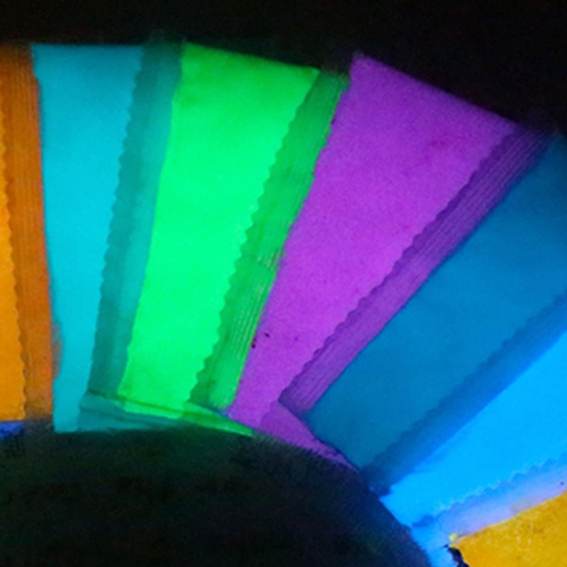 TEHAUX 3sets Non-radiative Luminous Nail Art Powder Glitter Fluorescent for