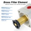 AIRZOE 1/4"NPT Air Filter Regulator Combo Piggyback,5 Micron Brass Element,